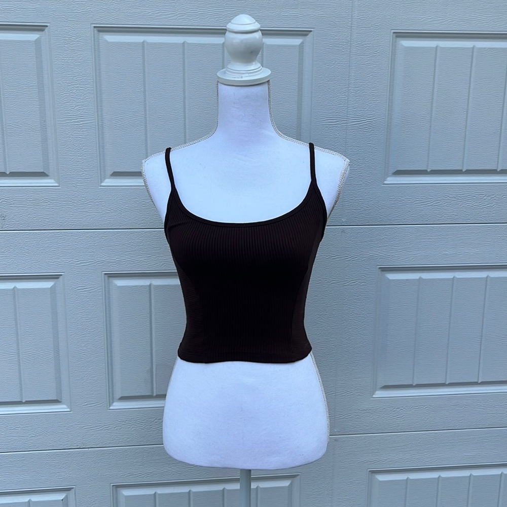 Brown Ribbed Urban Outfitters Tank Top